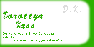 dorottya kass business card